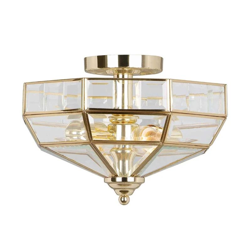 Elstead Lighting LED Plafondlamp Old Park | 2X E27 Max 60W | Dimbaar | Polished Brass