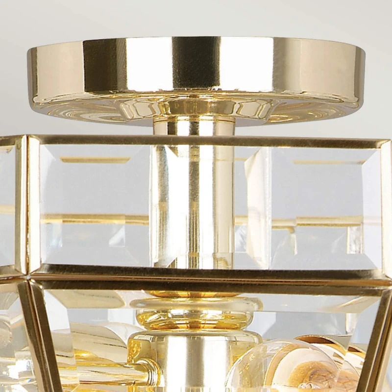 Elstead Lighting LED Plafondlamp Old Park | 2X E27 Max 60W | Dimbaar | Polished Brass