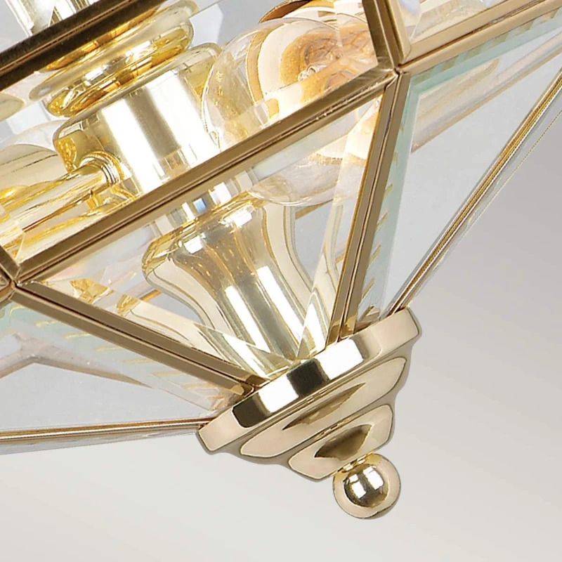 Elstead Lighting LED Plafondlamp Old Park | 2X E27 Max 60W | Dimbaar | Polished Brass