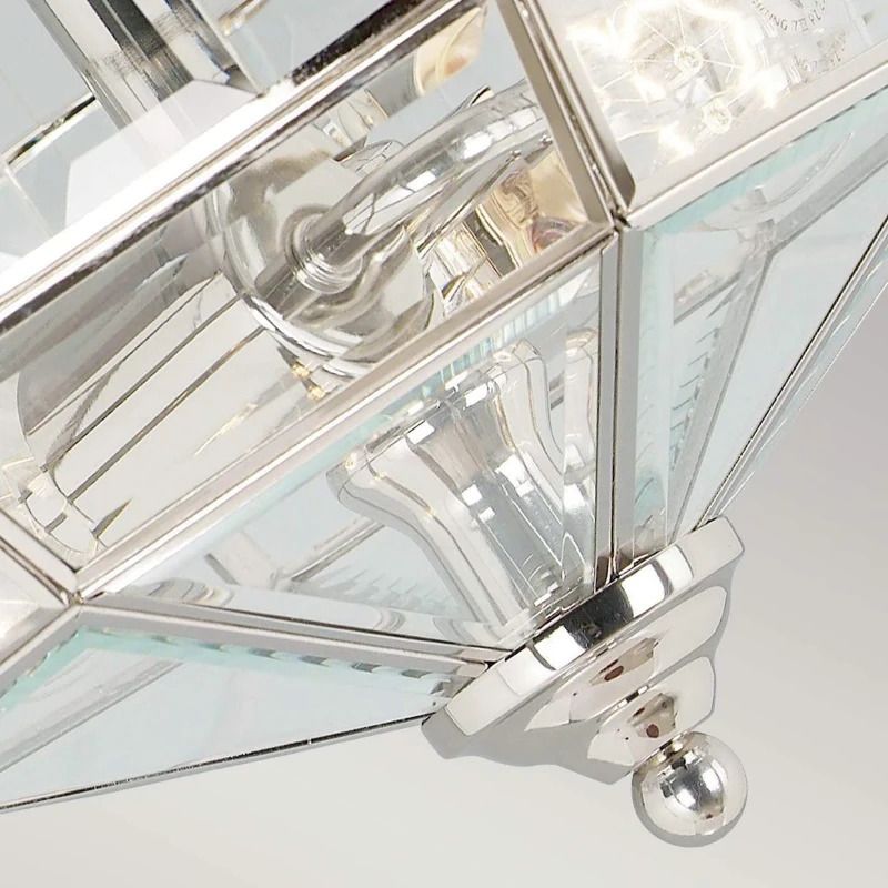 Elstead Lighting LED Plafondlamp Old Park | 2X E27 Max 60W | Dimbaar | Polished Nickel