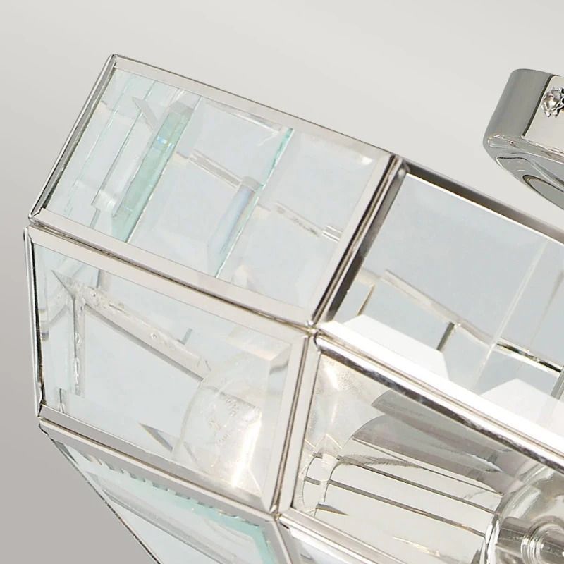 Elstead Lighting LED Plafondlamp Old Park | 2X E27 Max 60W | Dimbaar | Polished Nickel