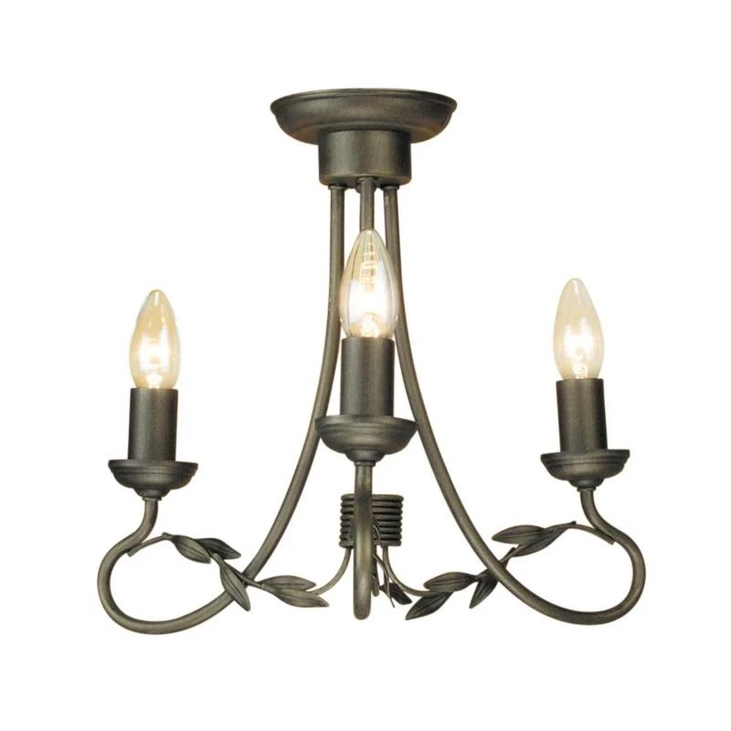 Elstead Lighting LED Kroonluchter | 3X E14 Max 60W | Dimbaar | Black/Gold Patina