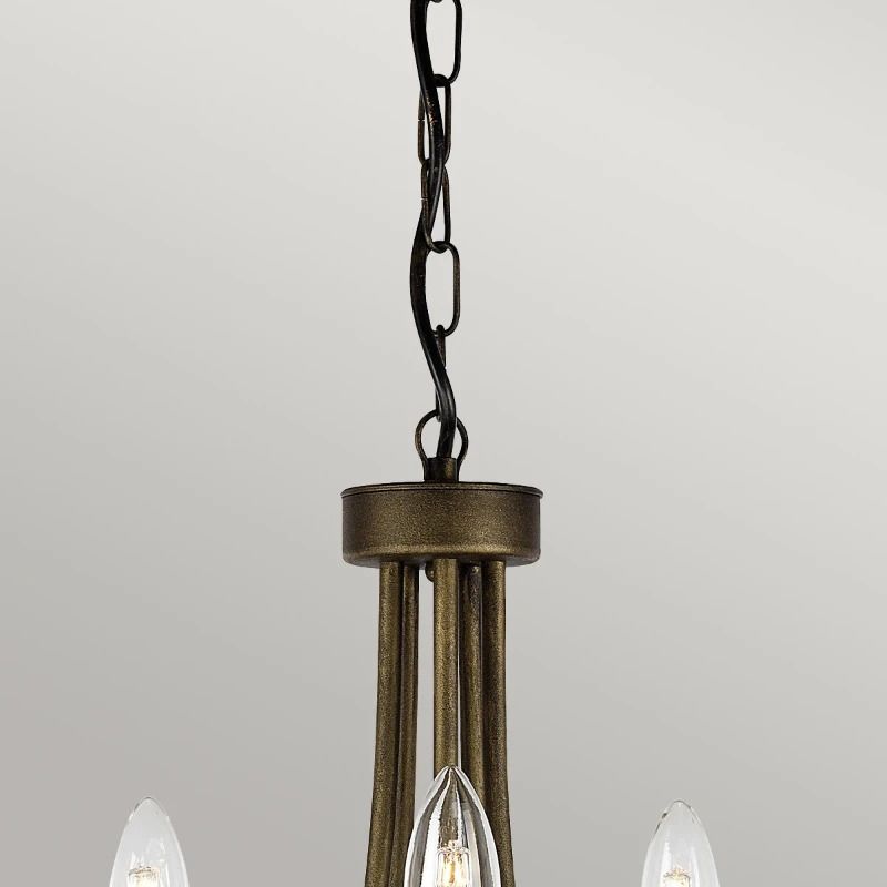 Elstead Lighting LED Kroonluchter | 5X E14 Max 60W | Dimbaar | Black/Gold Patina