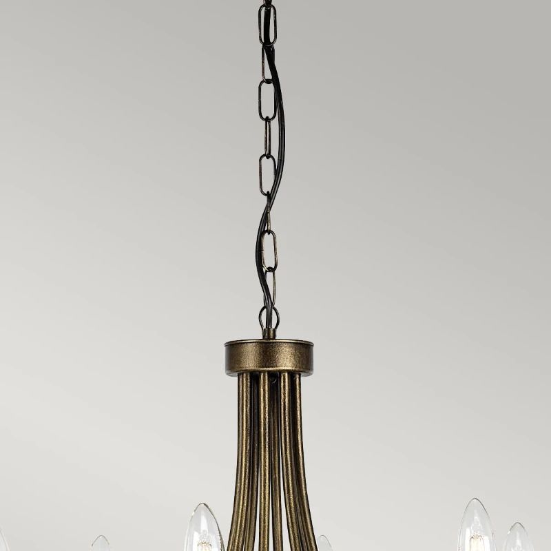 Elstead Lighting LED Kroonluchter | 8X E14 Max 60W | Dimbaar | Black/Gold Patina