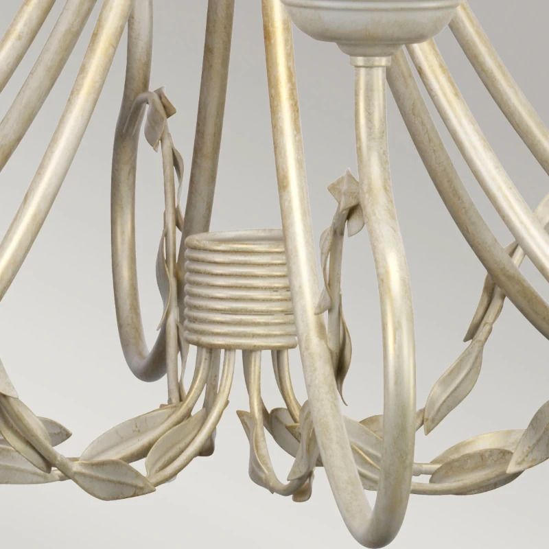 Elstead Lighting LED Kroonluchter | 8X E14 Max 60W | Dimbaar | Ivory/Gold Patina