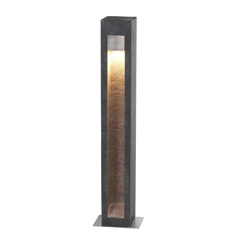 Elstead Lighting Mini LED Tuin Pilaar Parkstone | 6W 3000K 650Lm 830 | IP55 | Basalt Stone with Stainless Steel