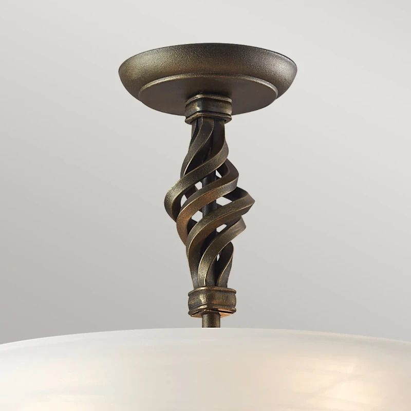 Elstead Lighting LED Plafondlamp Pembroke | 3X E14 Max 60W | Dimbaar | Black/Gold