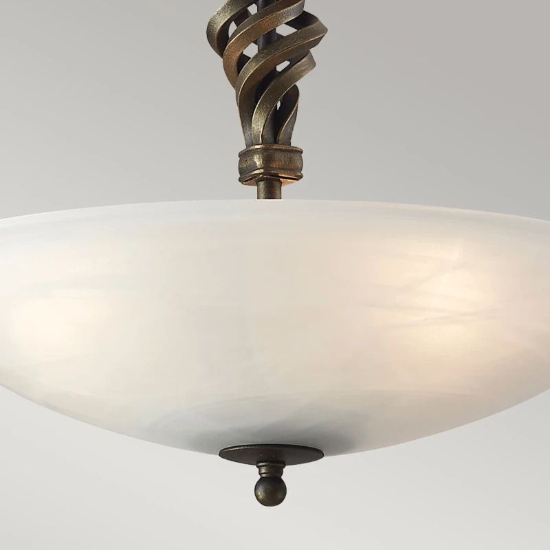 Elstead Lighting LED Plafondlamp Pembroke | 3X E14 Max 60W | Dimbaar | Black/Gold