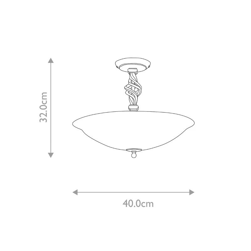Elstead Lighting LED Plafondlamp Pembroke | 3X E14 Max 60W | Dimbaar | Black/Gold