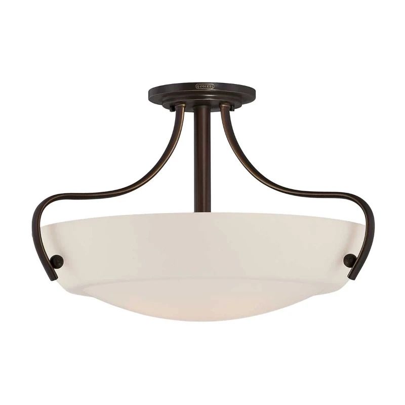 Quoizel LED Plafondlamp Chantilly | 3X E27 Max 60W | Dimbaar | Palladian Bronze