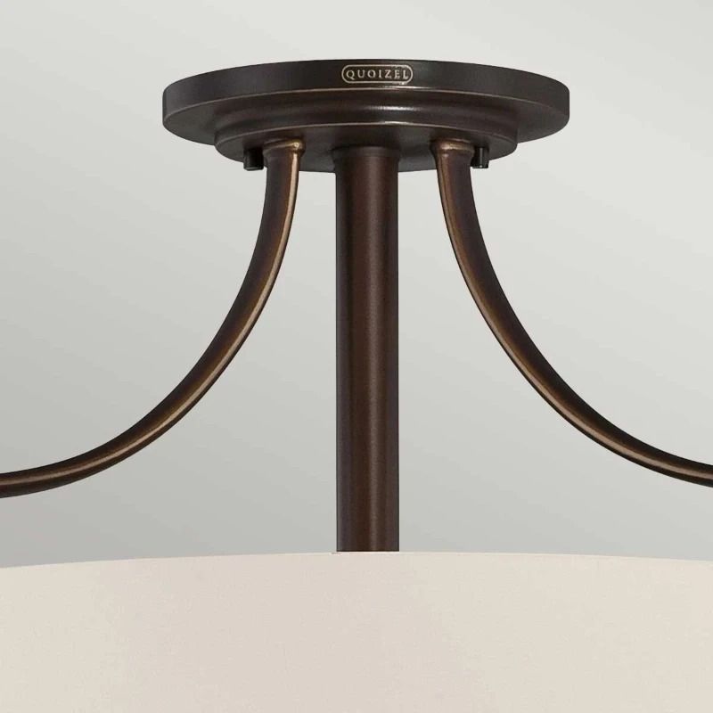 Quoizel LED Plafondlamp Chantilly | 3X E27 Max 60W | Dimbaar | Palladian Bronze