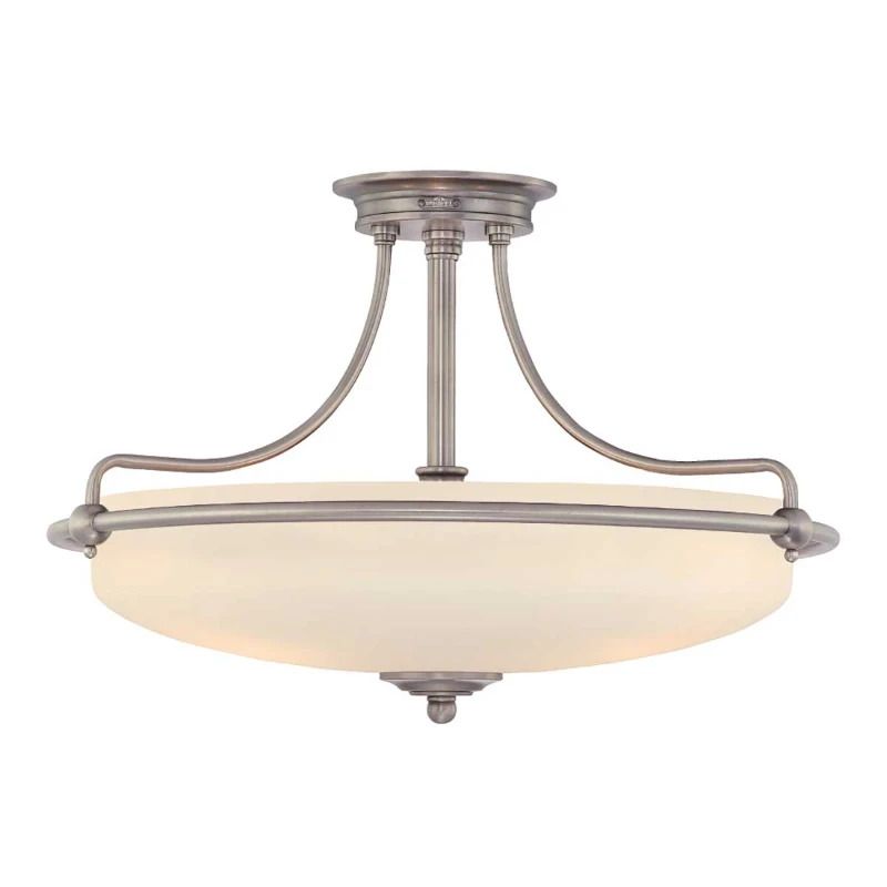 Quoizel LED Plafondlamp Griffin | 4X E27 Max 60W | Dimbaar | Antique Nickel