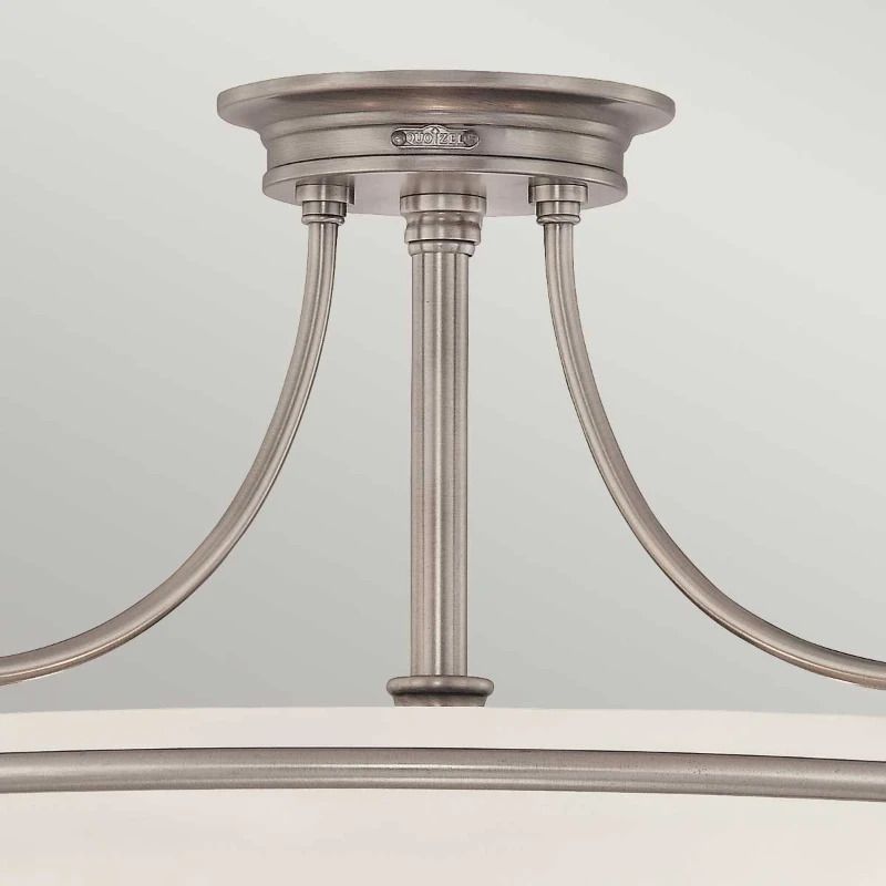 Quoizel LED Plafondlamp Griffin | 4X E27 Max 60W | Dimbaar | Antique Nickel