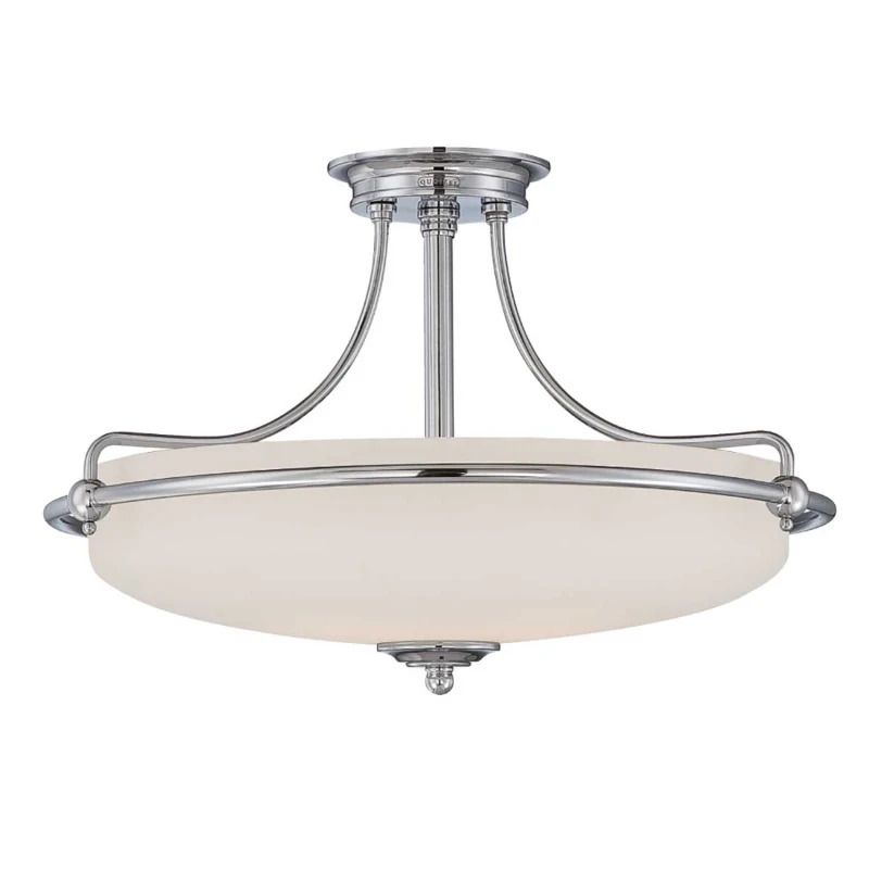 Quoizel LED Plafondlamp Griffin | 4X E27 Max 60W | Dimbaar | Polished Chrome