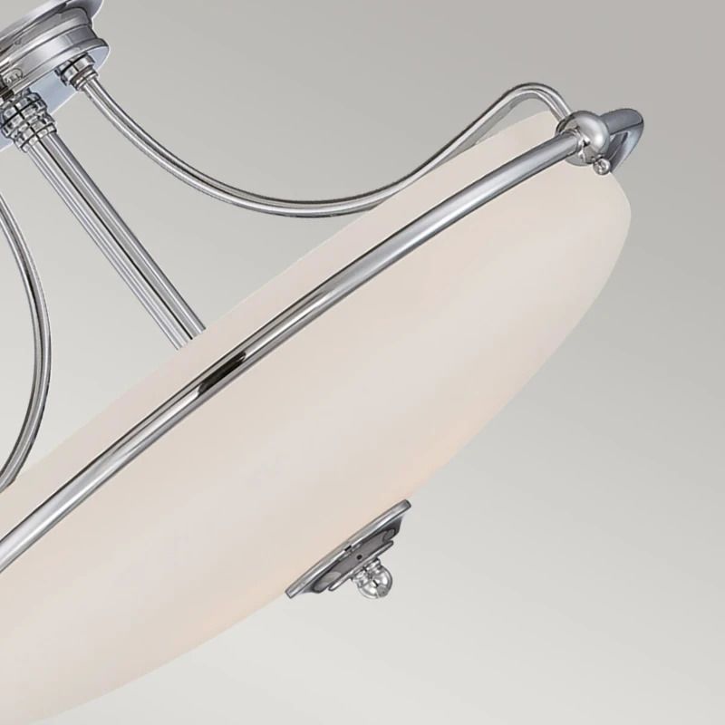 Quoizel LED Plafondlamp Griffin | 3X E27 Max 60W | Dimbaar | Polished Chrome
