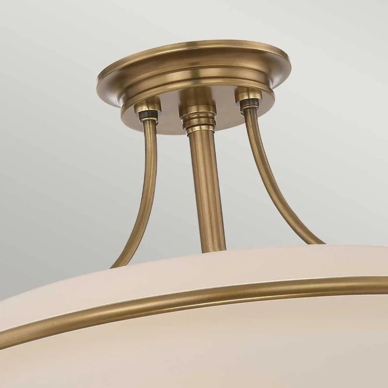 Quoizel LED Plafondlamp Griffin | 4X E27 Max 60W | Dimbaar | Weathered Brass