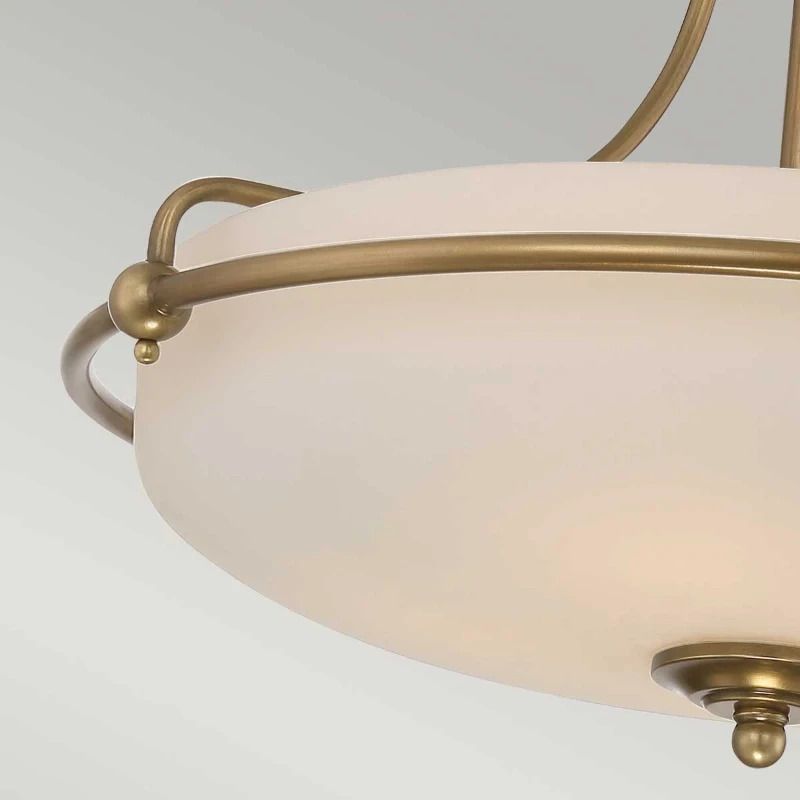 Quoizel LED Plafondlamp Griffin | 4X E27 Max 60W | Dimbaar | Weathered Brass