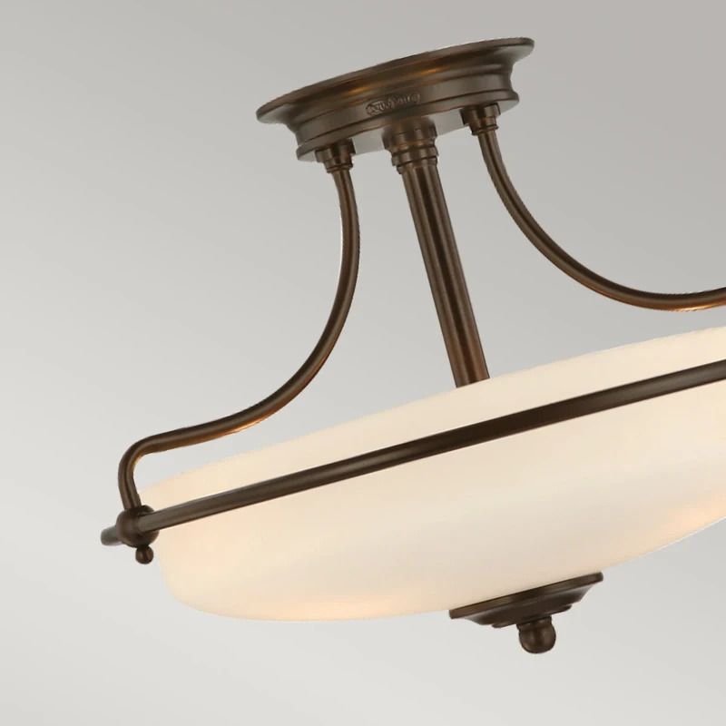Quoizel LED Plafondlamp Griffin | 3X E27 Max 60W | Dimbaar | Palladian Bronze