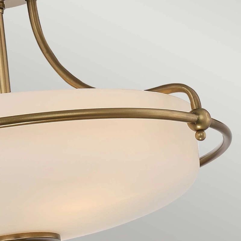 Quoizel LED Plafondlamp Griffin | 3X E27 Max 60W | Dimbaar | Weathered Brass