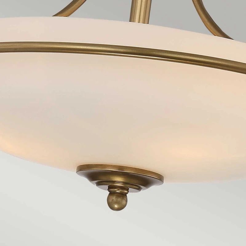 Quoizel LED Plafondlamp Griffin | 3X E27 Max 60W | Dimbaar | Weathered Brass