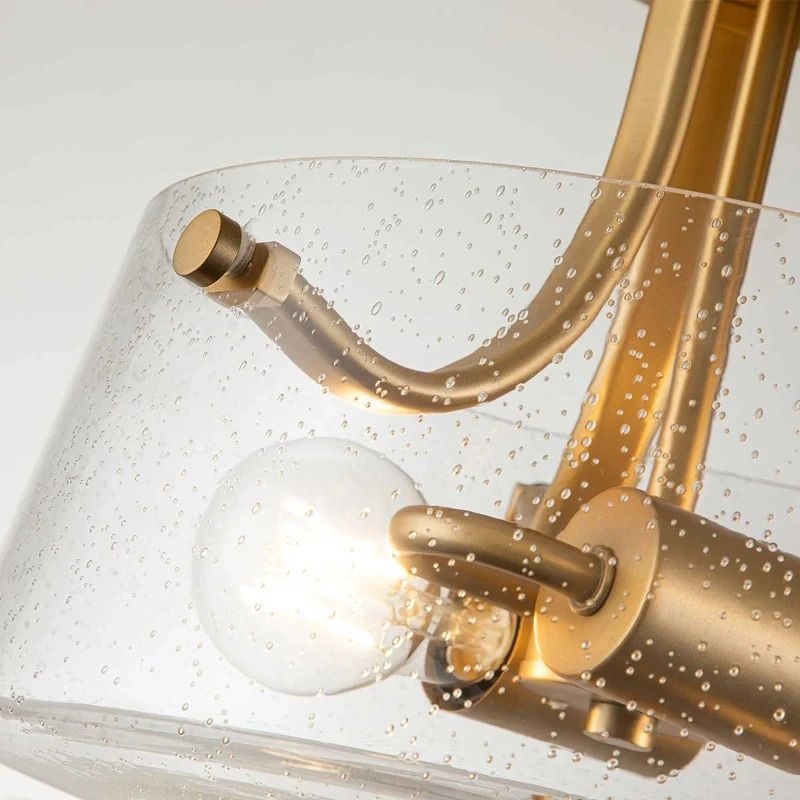 Quoizel LED Plafondlamp Hollister | 2X E27 Max 60W | Dimbaar | Brushed Brass
