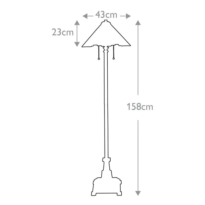 Quoizel Staande LED Lamp Inglenook | 2X E27 Max 60W | Valiant Bronze