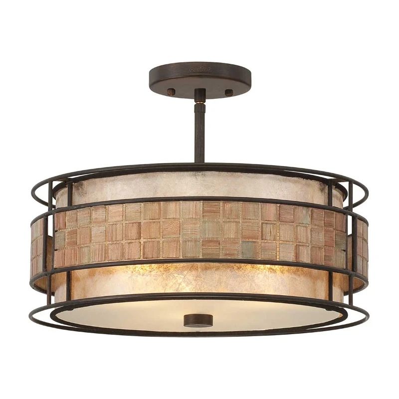 Quoizel LED Plafondlamp Laguna | 3X E27 Max 60W | Dimbaar | Renaissance Copper