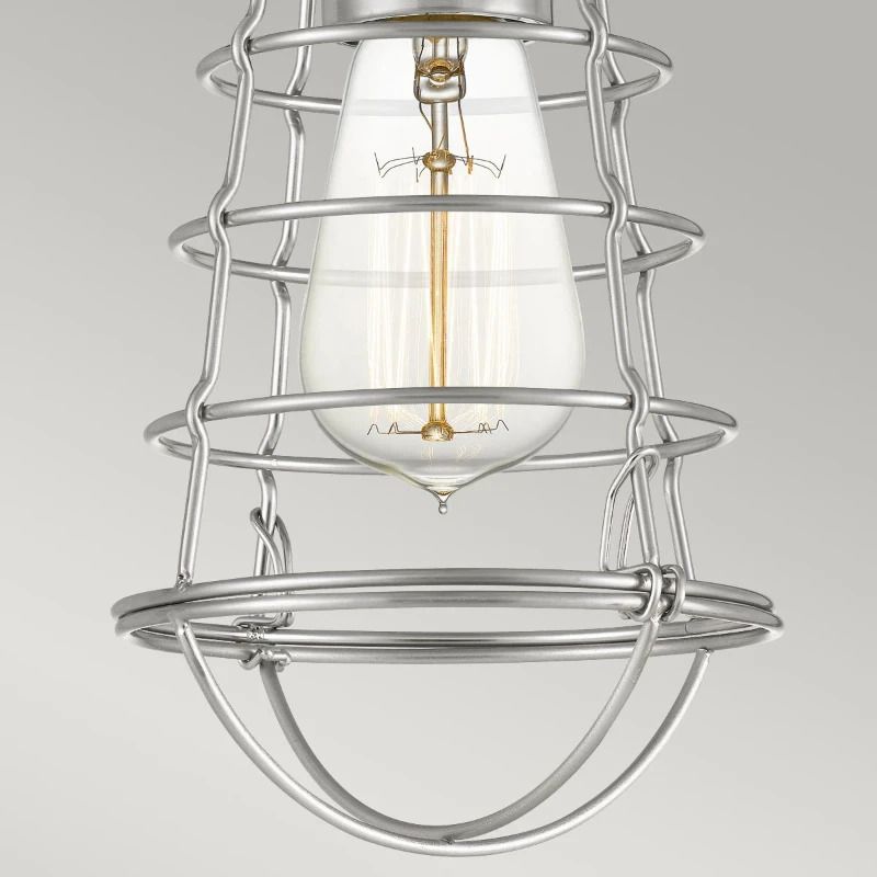 Quoizel LED Plafondlamp Mixon | 1X E27 Max 60W | Dimbaar | Brushed Nickel