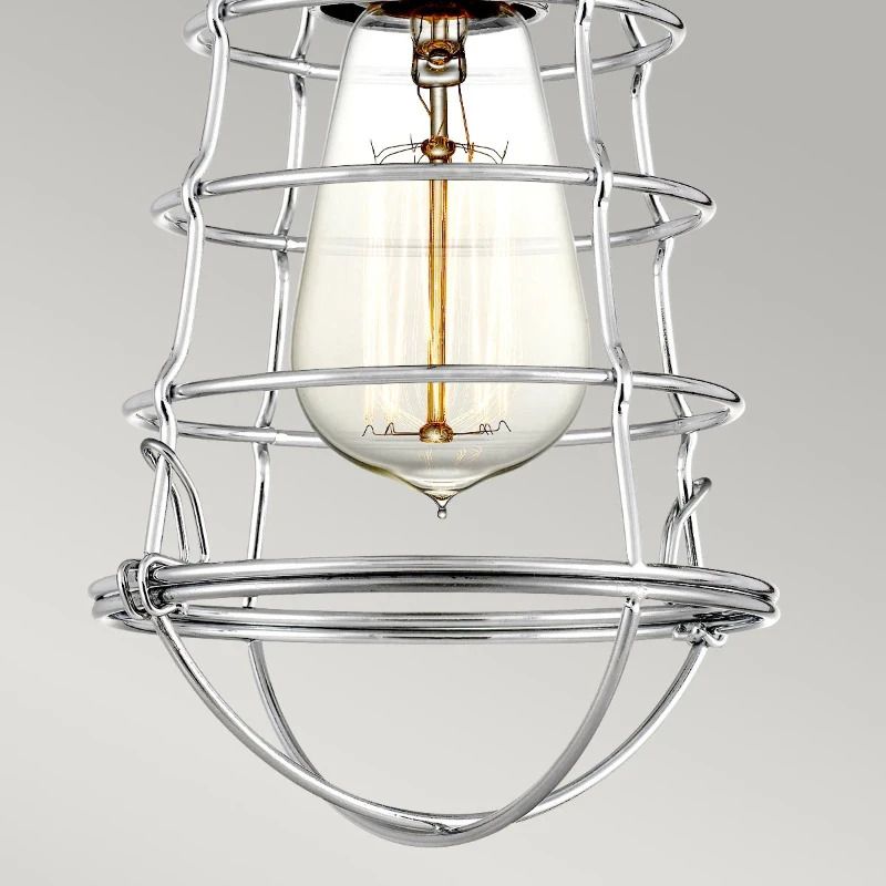Quoizel LED Plafondlamp Mixon | 1X E27 Max 60W | Dimbaar | Polished Chrome
