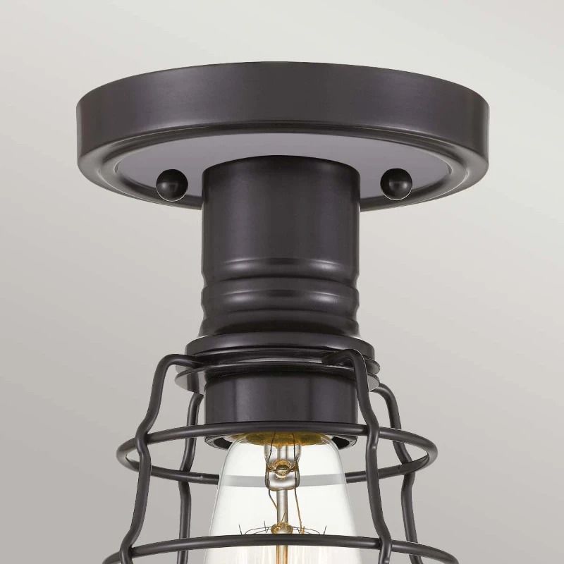 Quoizel LED Plafondlamp Mixon | 1X E27 Max 60W | Dimbaar | Palladian Bronze