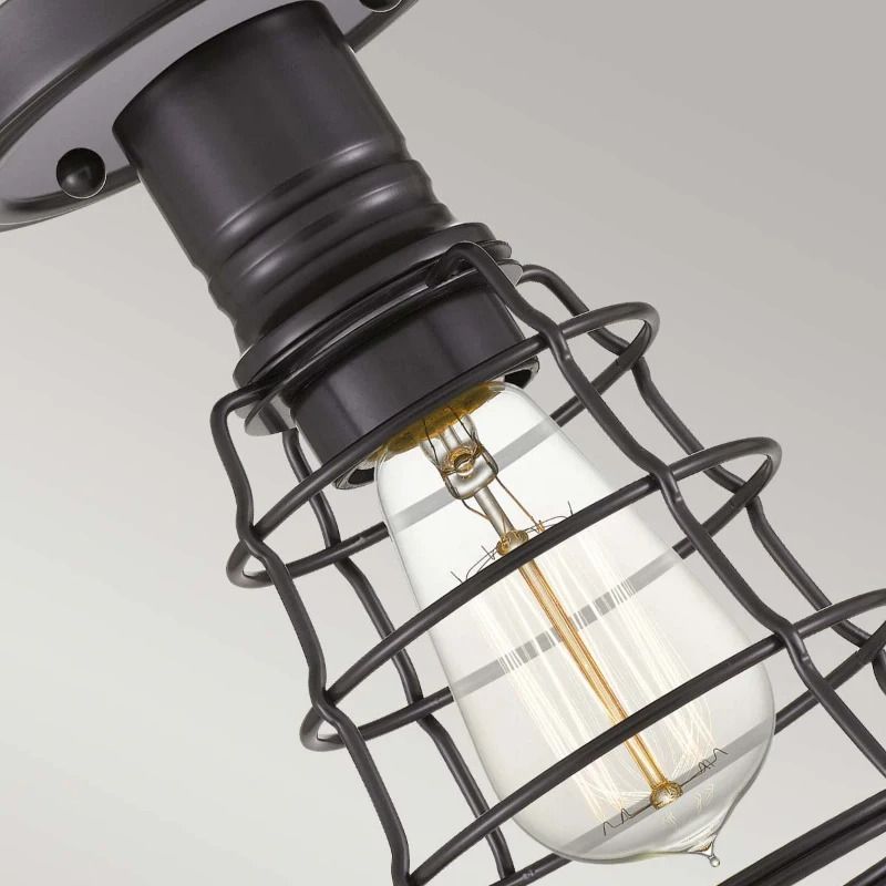Quoizel LED Plafondlamp Mixon | 1X E27 Max 60W | Dimbaar | Palladian Bronze