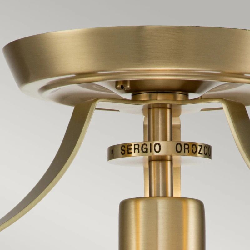 Quoizel LED Plafondlamp Penn Station | 1X E27 Max 60W | Dimbaar | Brushed Brass
