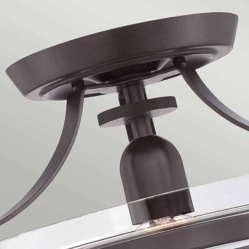 Quoizel LED Plafondlamp Penn Station | 1X E27 Max 60W | Dimbaar | Western Bronze