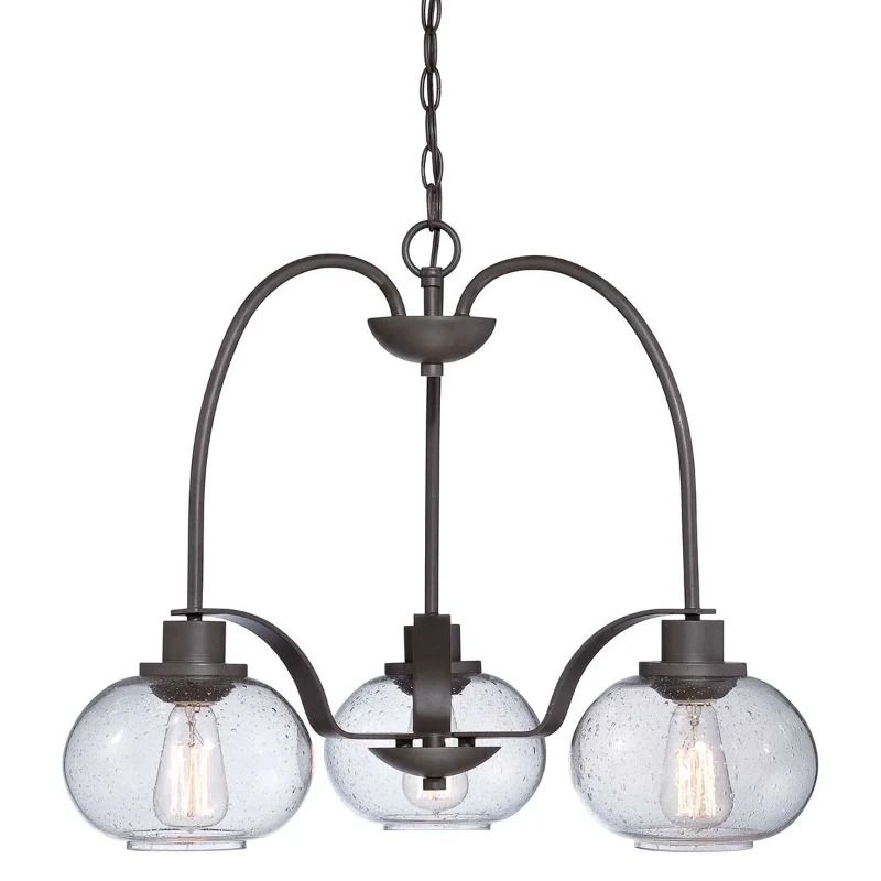 Quoizel LED Kroonluchter | 3X E27 Max 60W | Dimbaar | Old Bronze