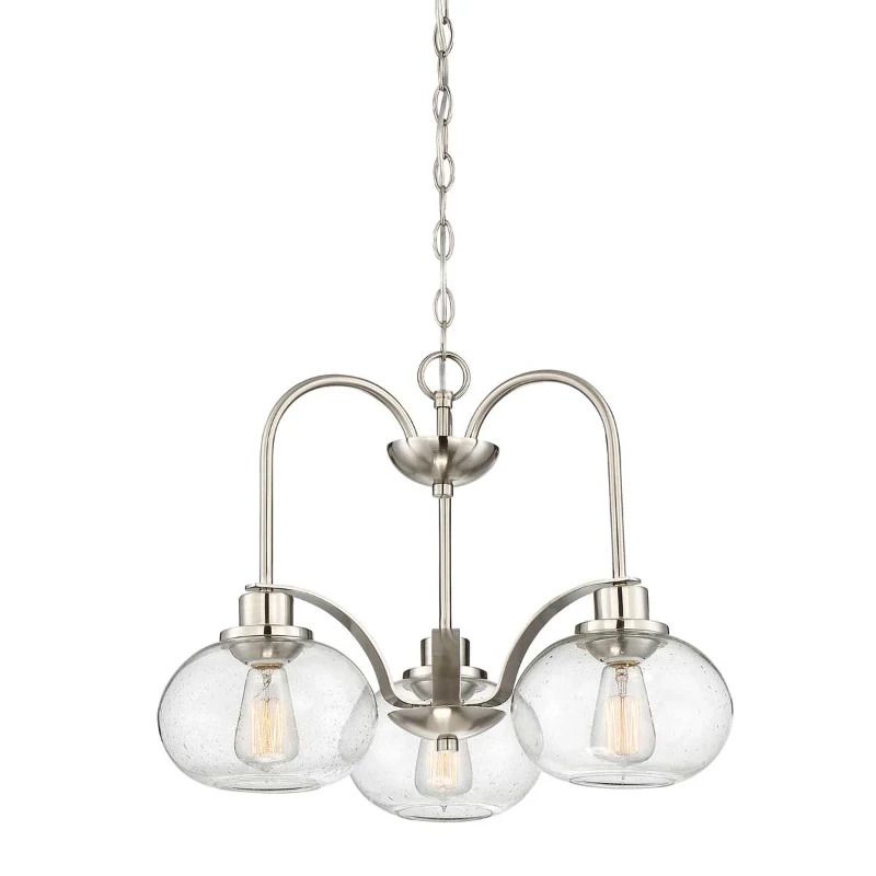 Quoizel LED Kroonluchter | 3X E27 Max 60W | Dimbaar | Brushed Nickel