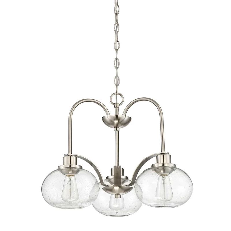 Quoizel LED Kroonluchter | 3X E27 Max 60W | Dimbaar | Brushed Nickel