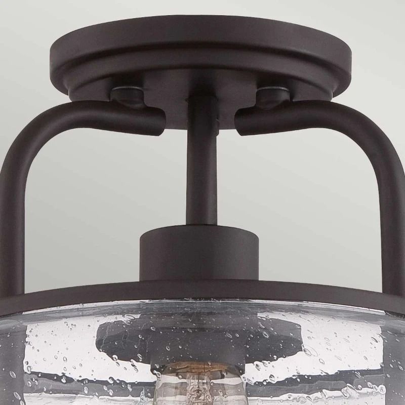 Quoizel LED Plafondlamp Trilogy | 1X E27 Max 60W | Dimbaar | Old Bronze