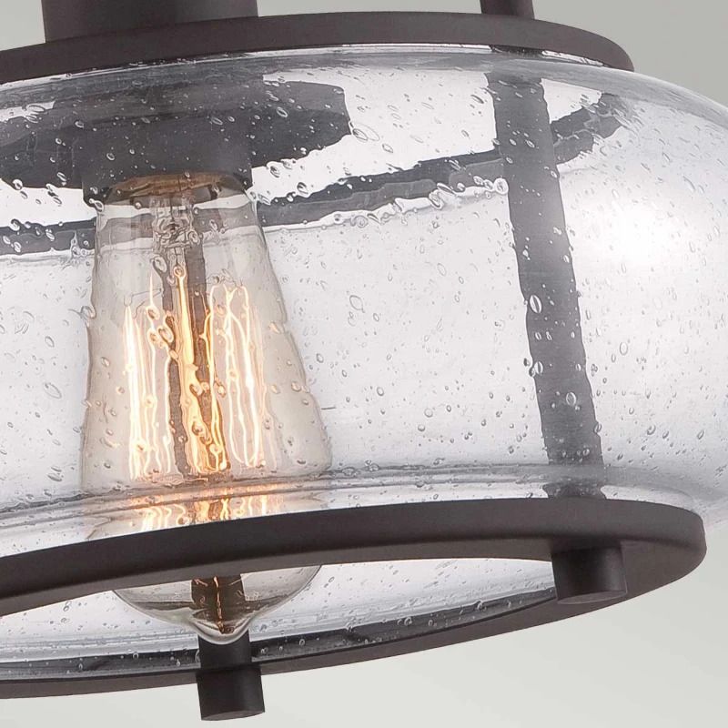 Quoizel LED Plafondlamp Trilogy | 1X E27 Max 60W | Dimbaar | Old Bronze