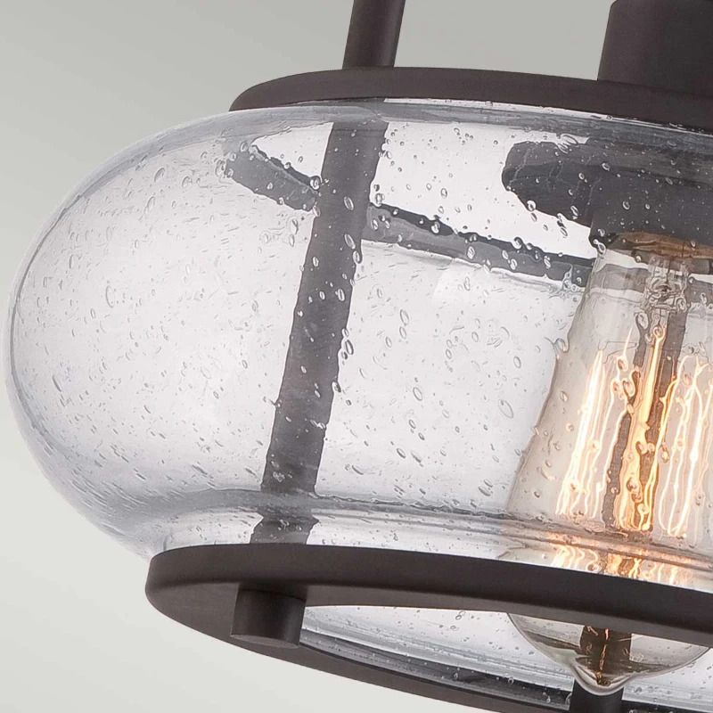 Quoizel LED Plafondlamp Trilogy | 1X E27 Max 60W | Dimbaar | Old Bronze