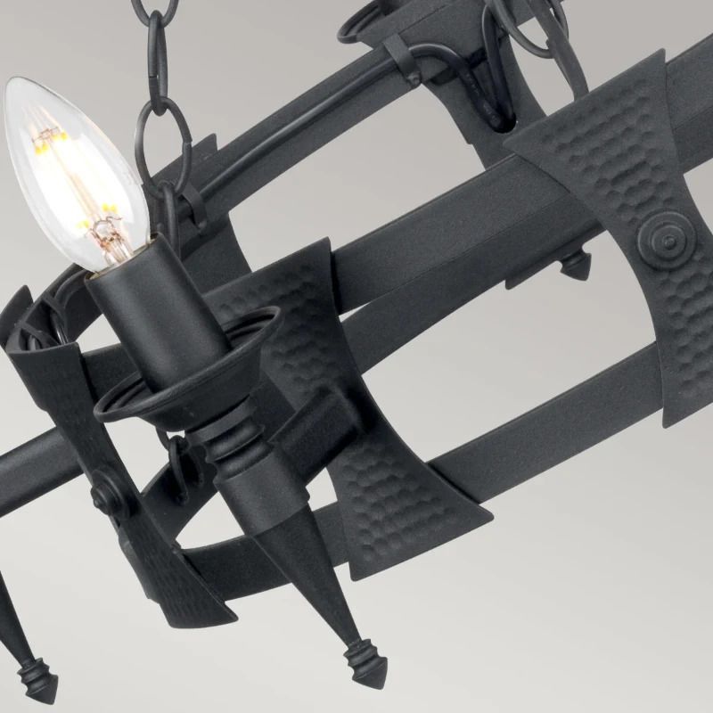 Elstead Lighting LED Kroonluchter | 5X E14 Max 60W | Dimbaar | Black