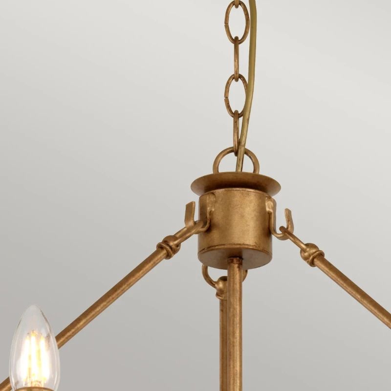 Elstead Lighting LED Kroonluchter | 12X E14 Max 60W | Dimbaar | Gold Patina