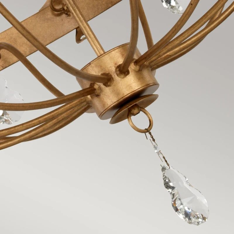 Elstead Lighting LED Kroonluchter | 12X E14 Max 60W | Dimbaar | Gold Patina