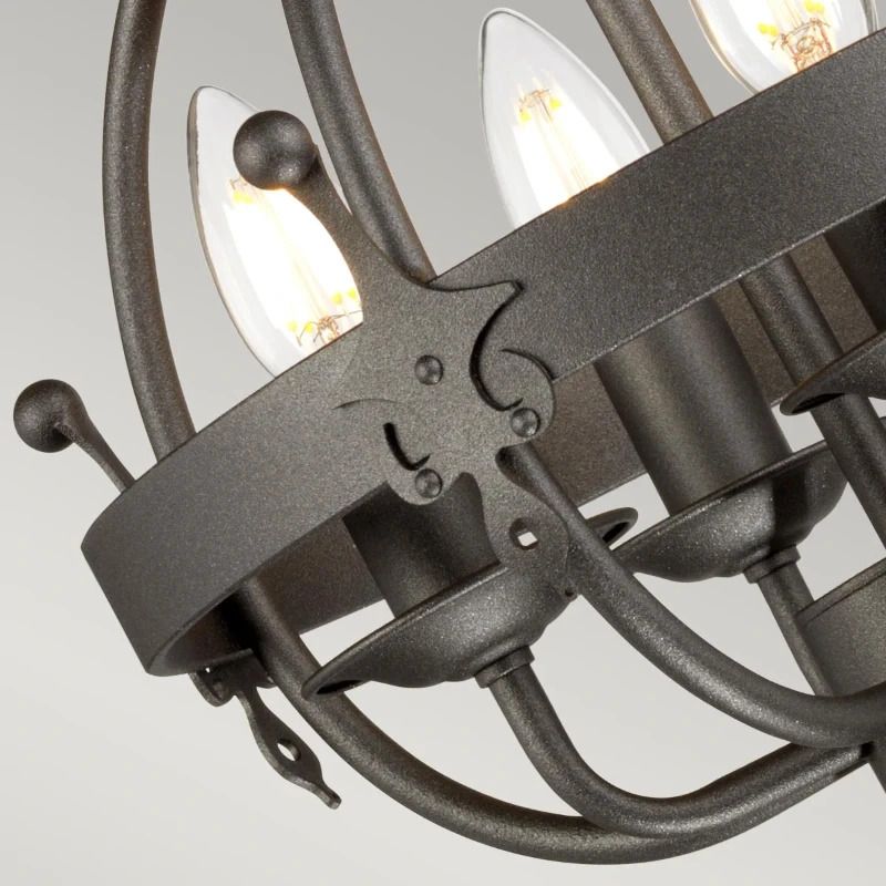 Elstead Lighting LED Hanglamp Windsor | 4X E14 Max 60W | Dimbaar | Graphite