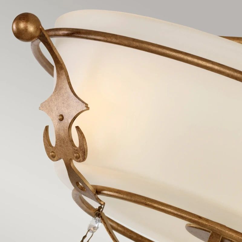 Elstead Lighting LED Plafondlamp Windsor | 3X E27 Max 60W | Dimbaar | Gold Patina