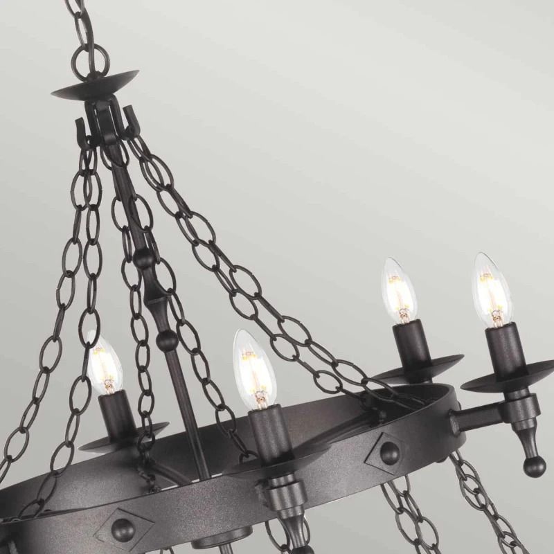 Elstead Lighting LED Kroonluchter | 18X E14 Max 60W | Dimbaar | Graphite Black