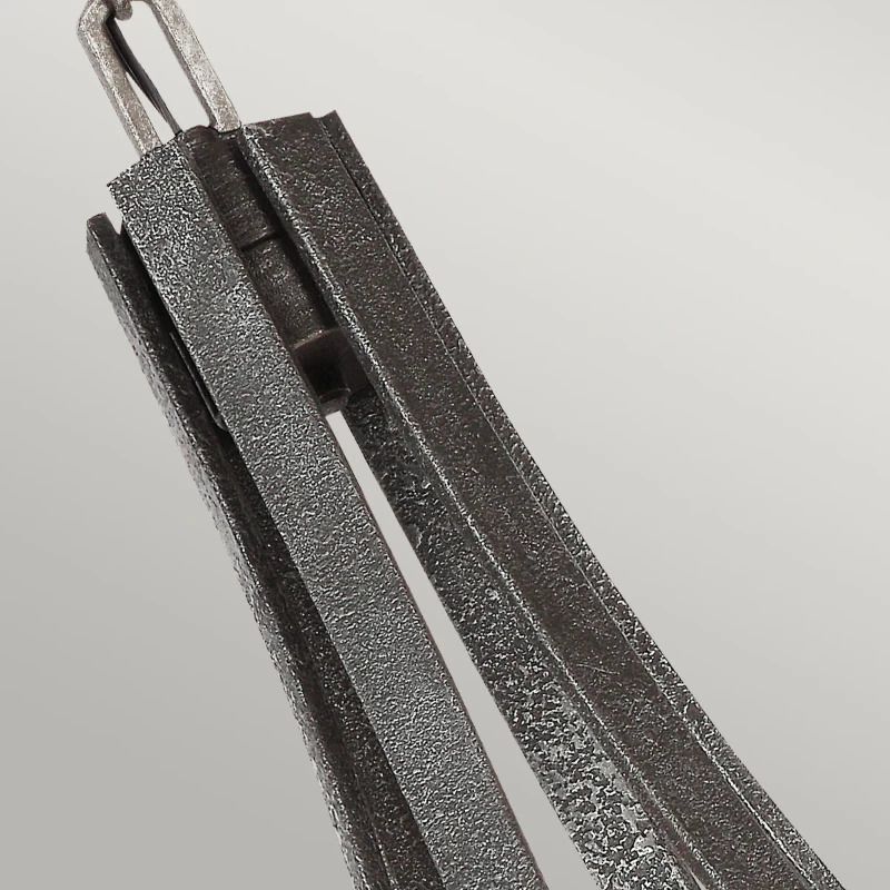 Feiss LED Kroonluchter | 6X E27 Max 60W | Dimbaar | Distressed Weathered Oak & Slate Grey Metal