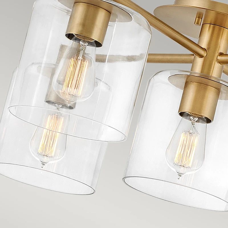 Hinkley LED Plafondlamp Axel | 5X E27 Max 60W | Dimbaar | Heritage Brass