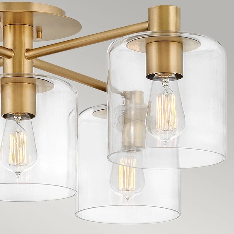Hinkley LED Plafondlamp Axel | 5X E27 Max 60W | Dimbaar | Heritage Brass