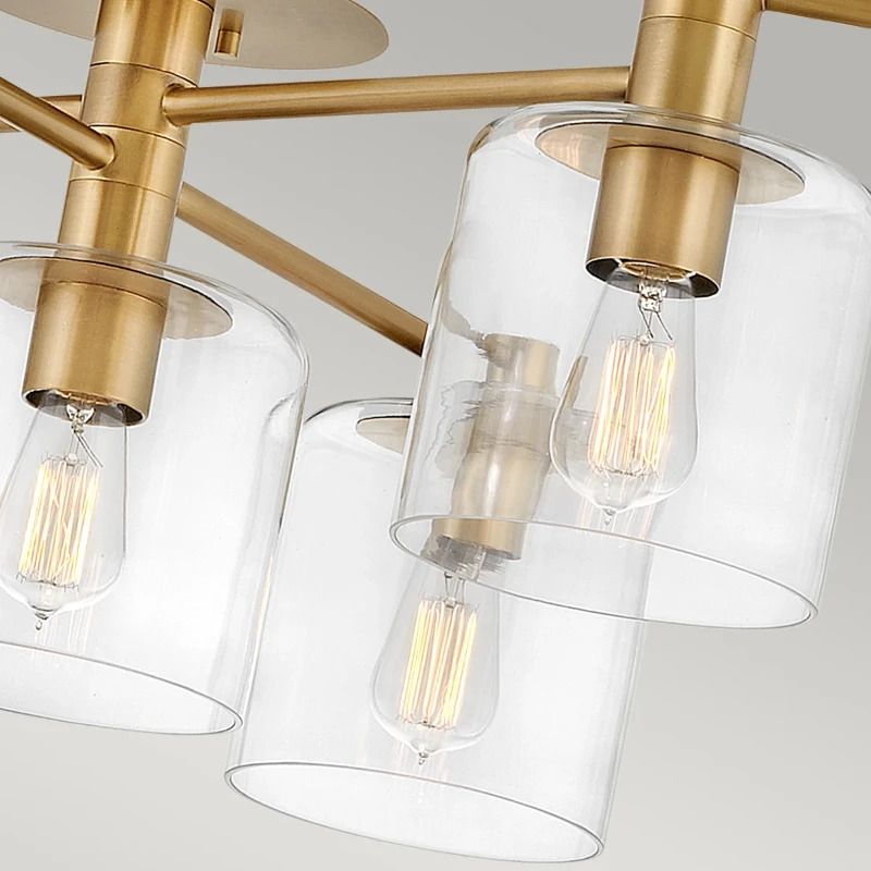 Hinkley LED Plafondlamp Axel | 7X E27 Max 60W | Dimbaar | Heritage Brass