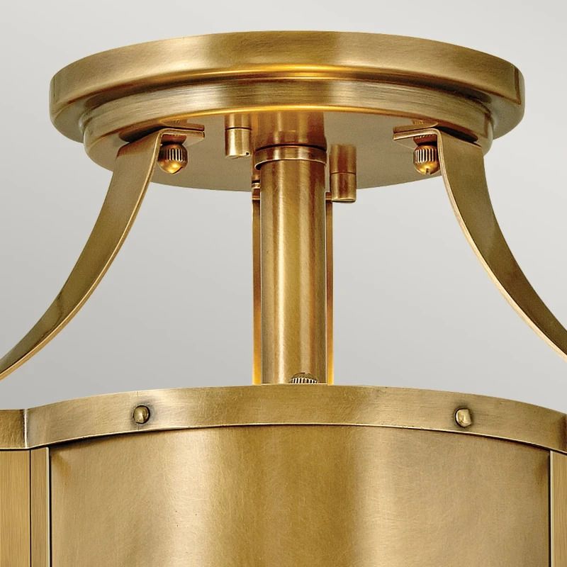 Hinkley LED Plafondlamp Chance | 2X E27 Max 60W | Dimbaar | Heritage Brass